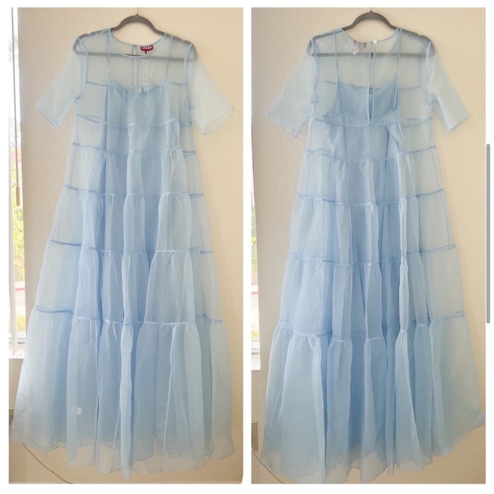 STAUD Hyacinth Sheer Maxi Dressing French Blue - Picture 7 of 7